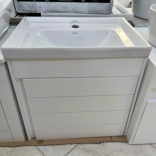 روشویی کابینتی pvc سفید سایز 50 در 36 با سنگ گاتریا (پس کرایه)