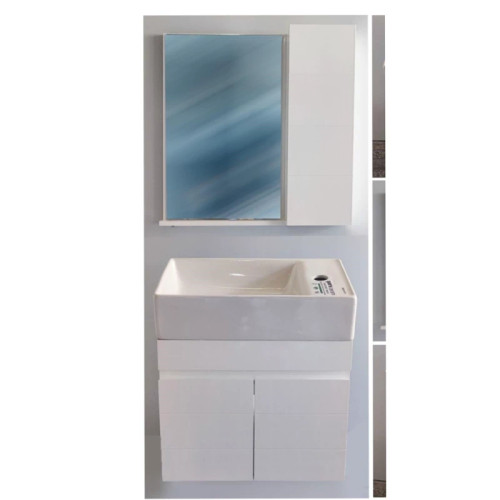 فول ست روشویی کابینتی آندره سفید به همراه آینه و باکس ( طول 45 عرض 25) (پس کرایه)