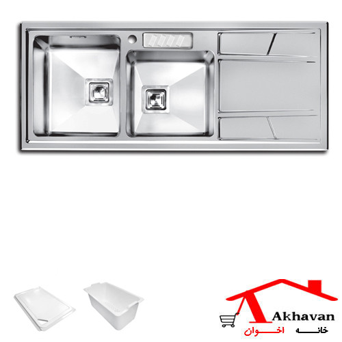 سینک ظرفشویی توکار کد 302S اخوان