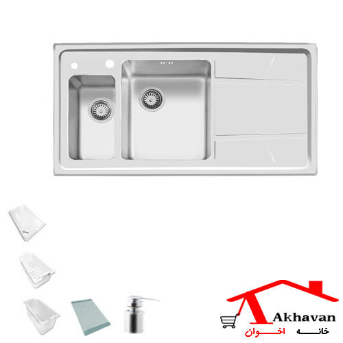 سینک ظرفشویی توکار کد 308S اخوان