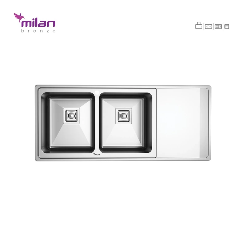 سینک ظرفشویی توکار 8010 میلان برنز ( پس کرایه )