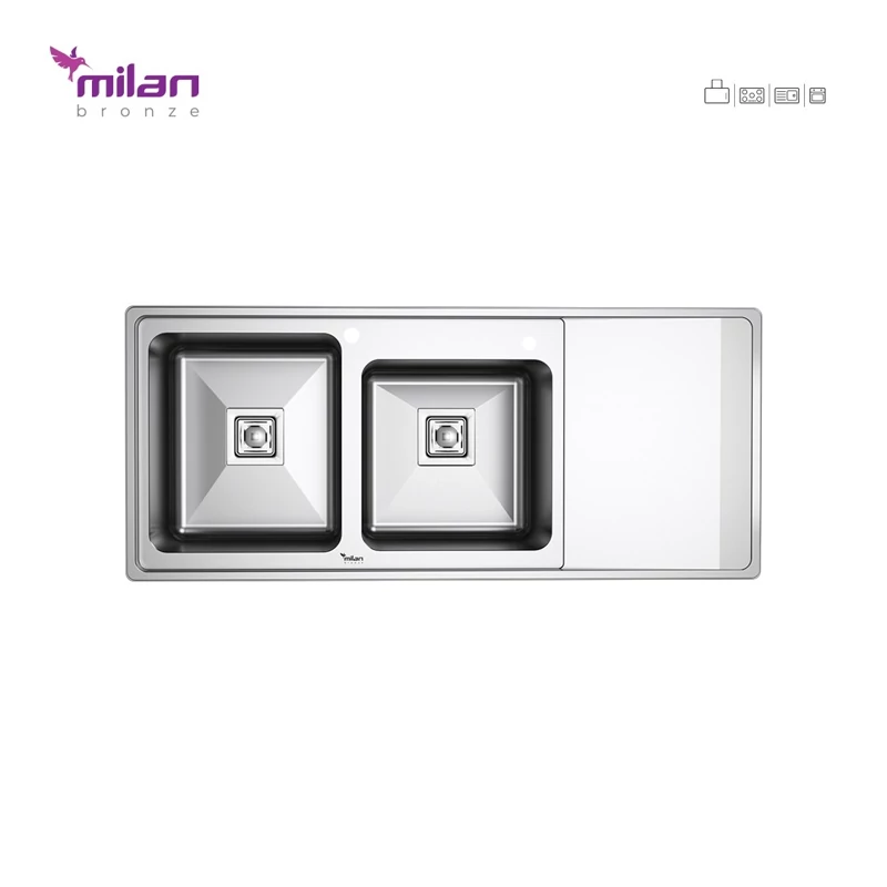 سینک ظرفشویی توکار 6010 میلان برنز ( پس کرایه )