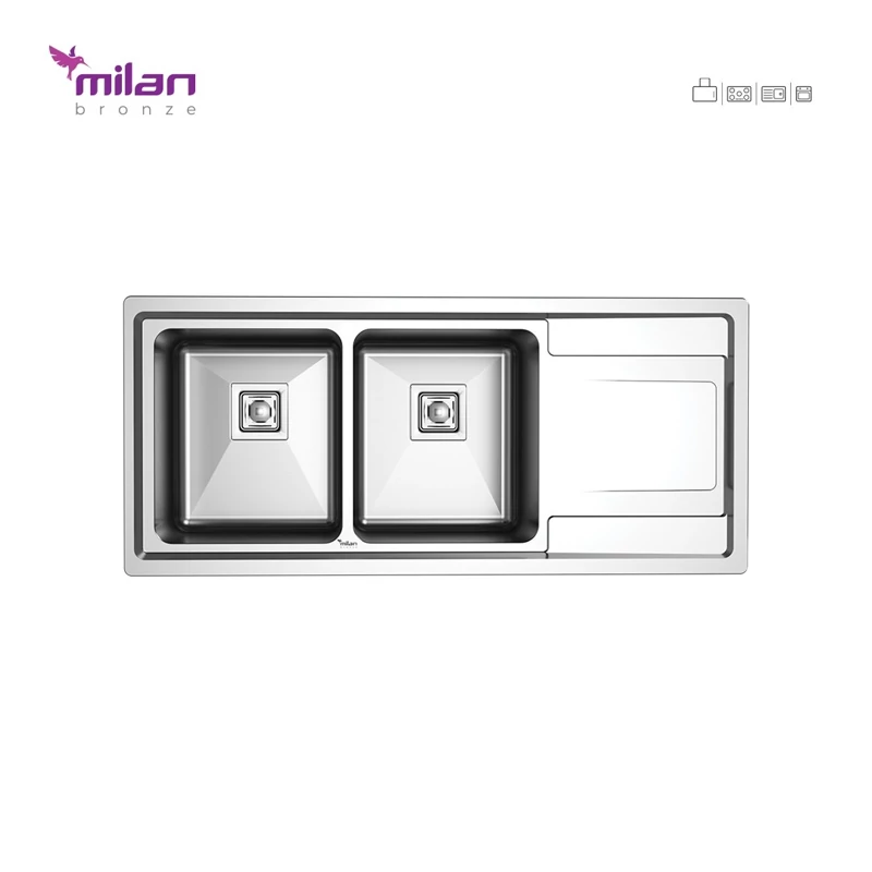 سینک ظرفشویی توکار 8012 میلان برنز ( پس کرایه )