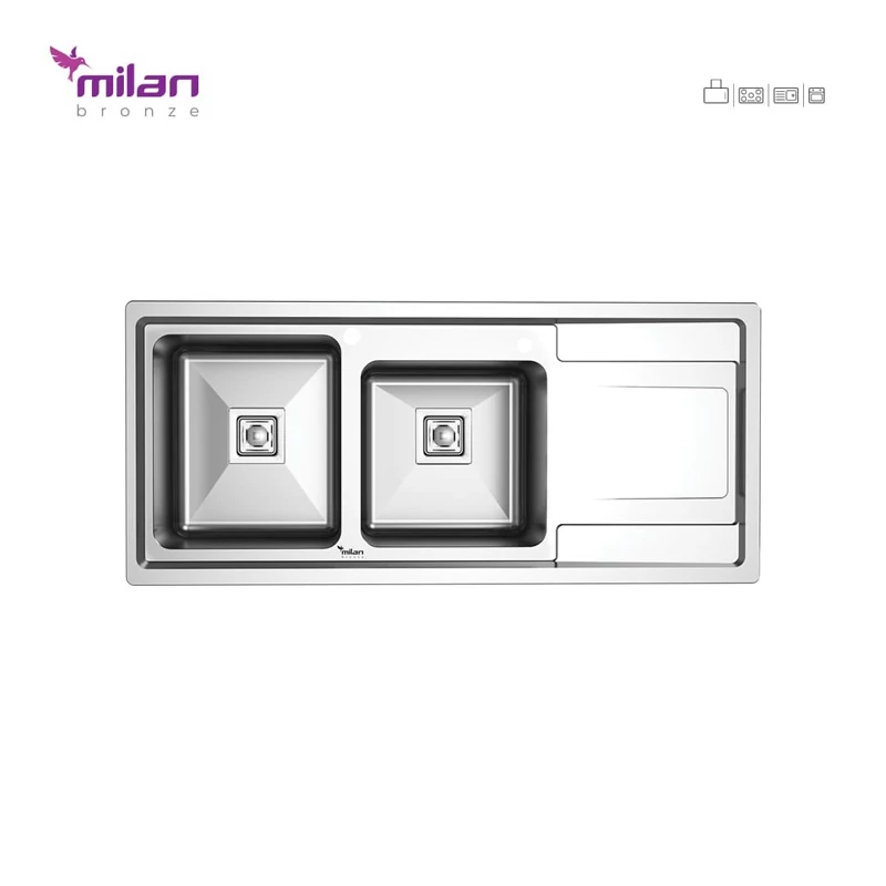 سینک ظرفشویی توکار 6012 میلان برنز ( پس کرایه )