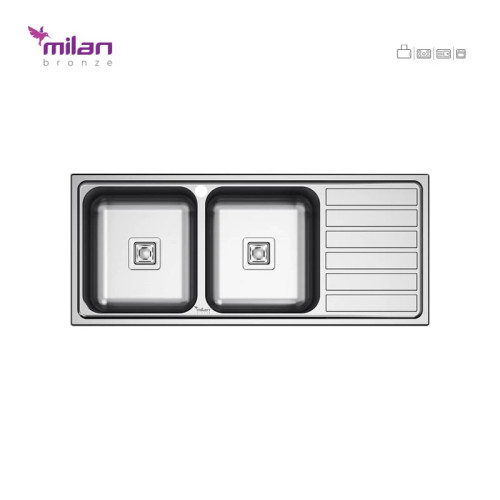سینک ظرفشویی توکار 5014 میلان برنز ( پس کرایه )