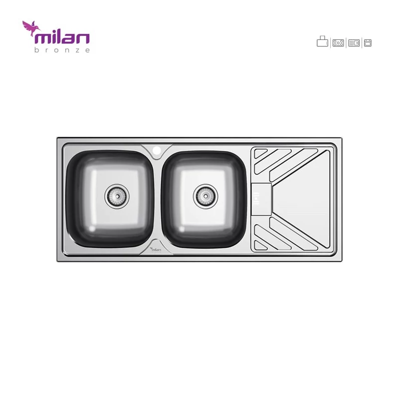 سینک ظرفشویی توکار 7014 میلان برنز ( پس کرایه )