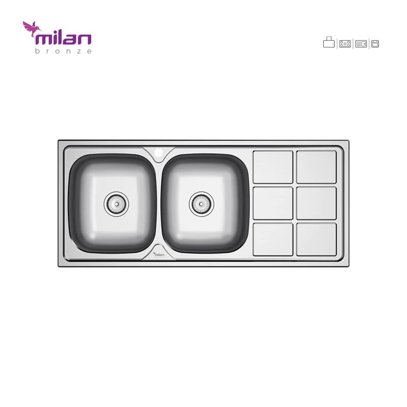 سینک ظرفشویی توکار 7012 میلان برنز ( پس کرایه )