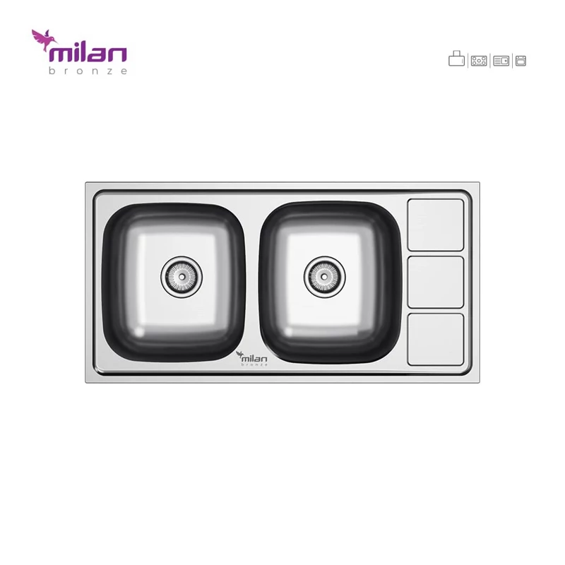 سینک ظرفشویی توکار 7020 میلان برنز ( پس کرایه )