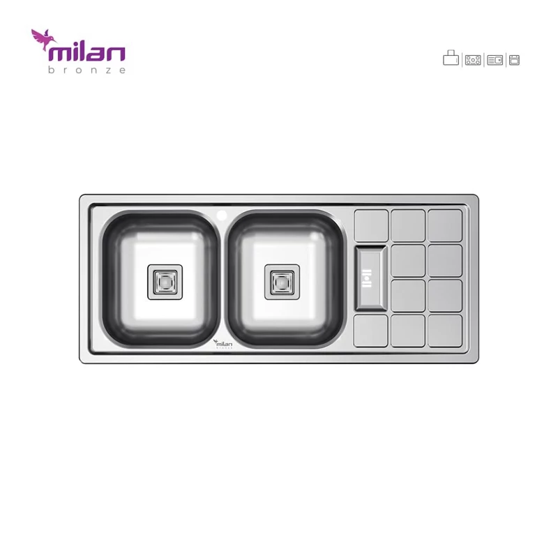 سینک ظرفشویی توکار 1010 میلان برنز ( پس کرایه )