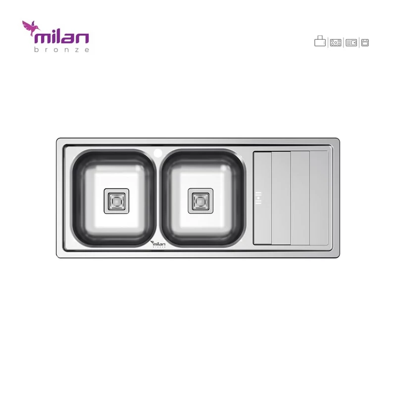 سینک ظرفشویی توکار 1012 میلان برنز ( پس کرایه )