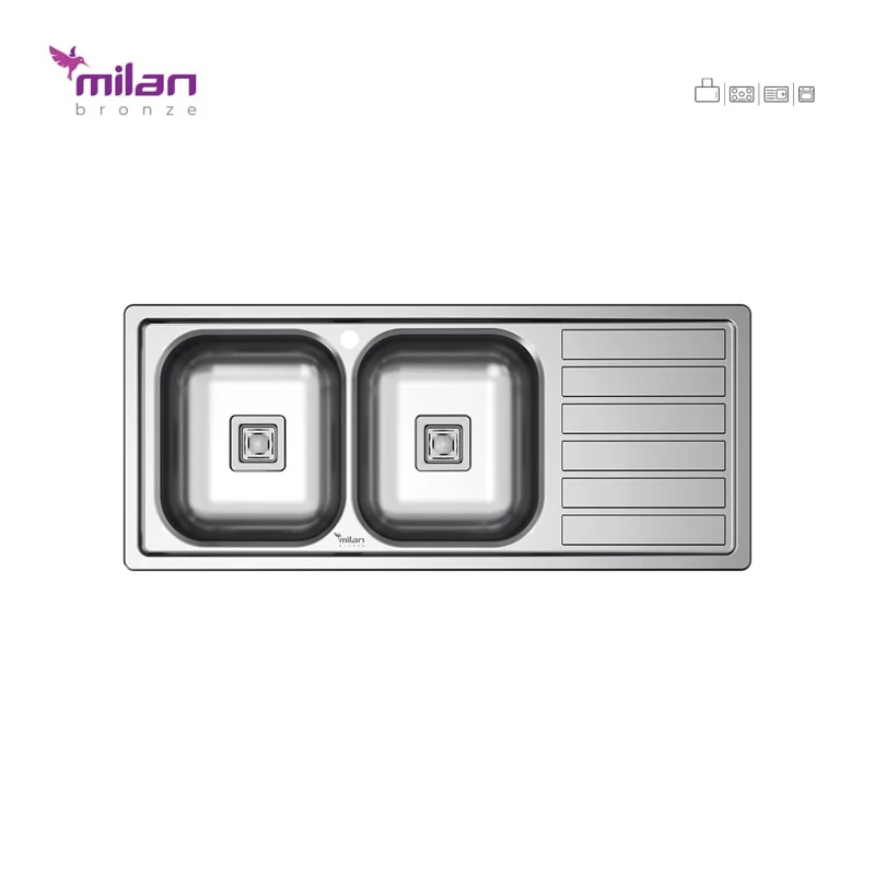 سینک ظرفشویی توکار 1014 میلان برنز ( پس کرایه )
