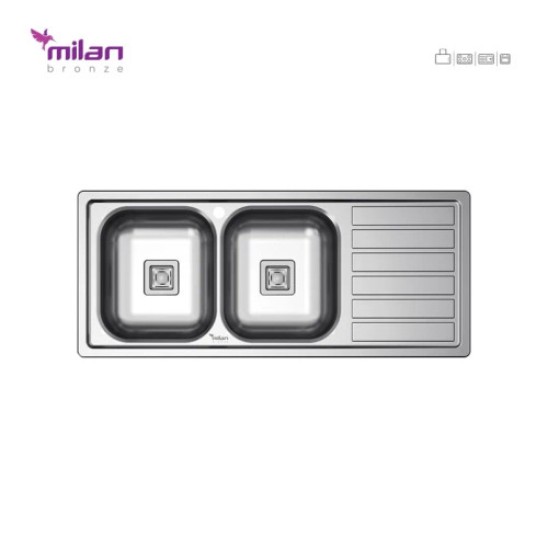 سینک ظرفشویی توکار 1014 میلان برنز ( پس کرایه )