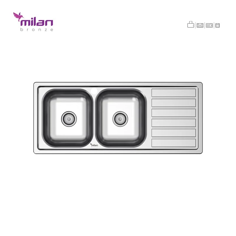 سینک ظرفشویی توکار 1020 میلان برنز ( پس کرایه )