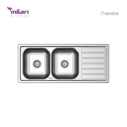 سینک ظرفشویی توکار 1020 میلان برنز ( پس کرایه )