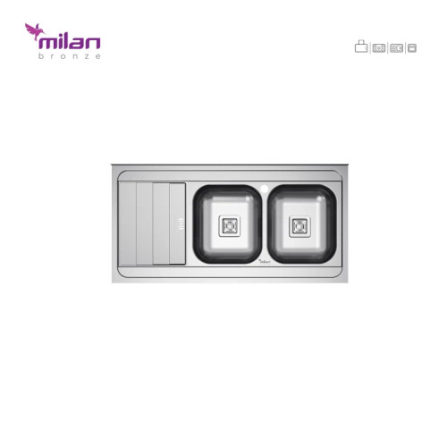 سینک ظرفشویی روکار 1013 میلان برنز ( پس کرایه)
