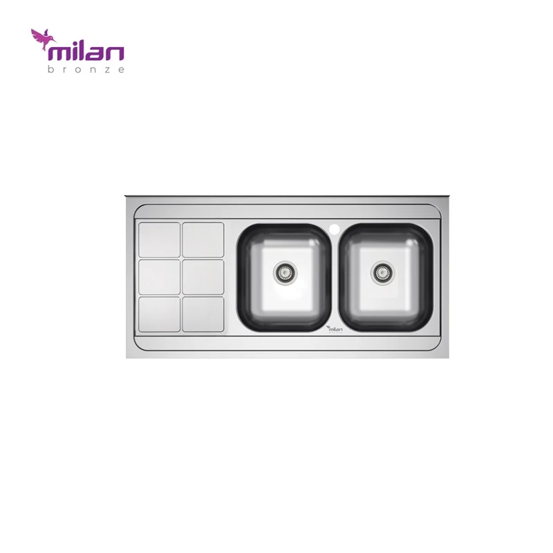 سینک ظرفشویی روکار 1019 میلان برنز (پس کرایه)