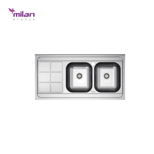 سینک ظرفشویی روکار 1019 میلان برنز (پس کرایه)