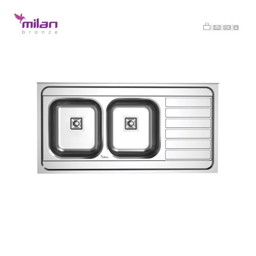 سینک ظرفشویی روکار 1015 میلان برنز ( پس کرایه )