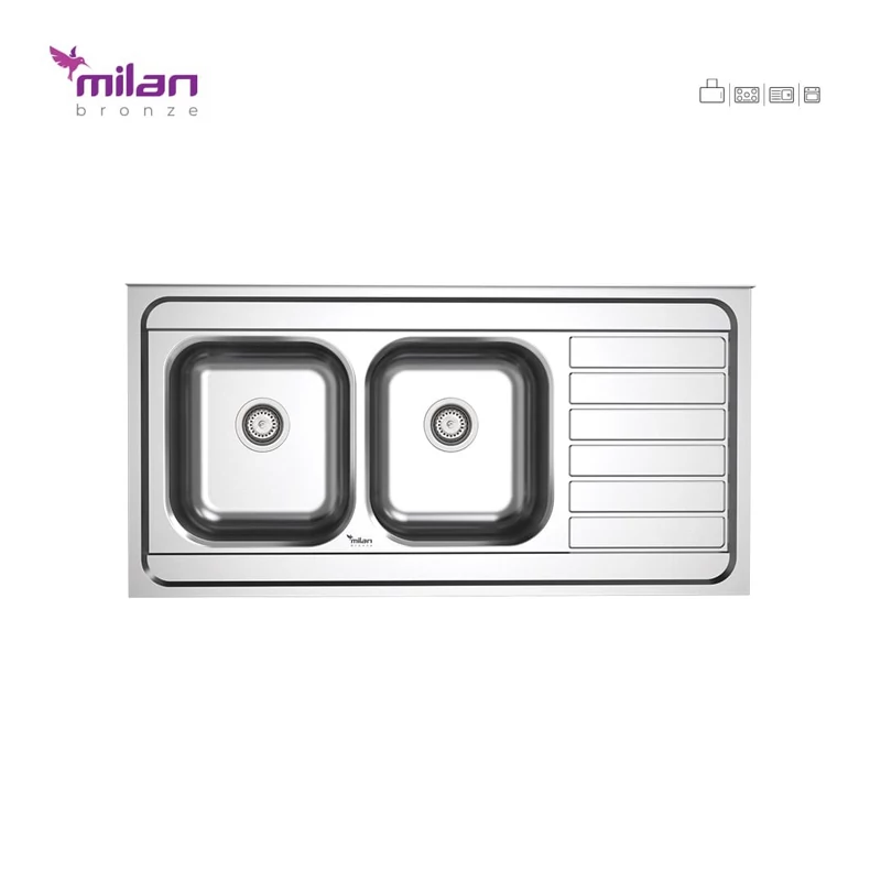 سینک ظرفشویی روکار 1021 میلان برنز ( پس کرایه )