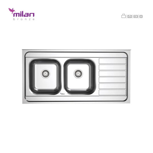 سینک ظرفشویی روکار 1021 میلان برنز ( پس کرایه )