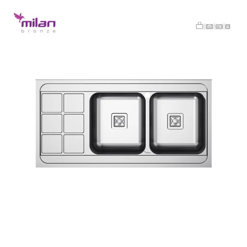 سینک ظرفشویی روکار 5013 میلان برنز ( پس کرایه )