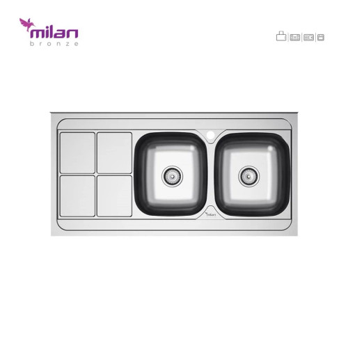 سینک ظرفشویی روکار 7011 میلان برنز ( پس کرایه )