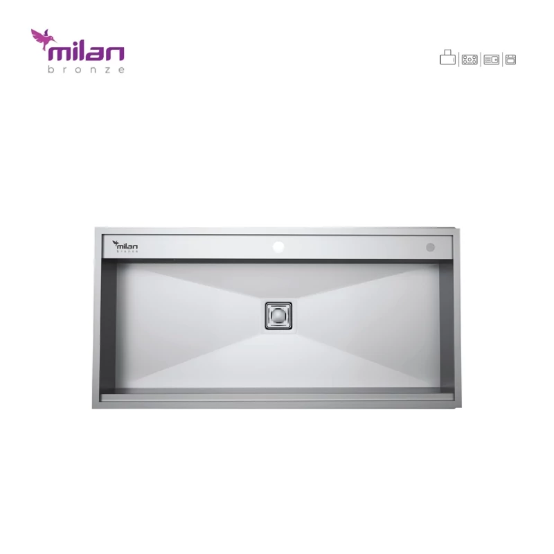 سینک ظرفشویی توکار دست ساز 40105s02 میلان برنز( پس کرایه)