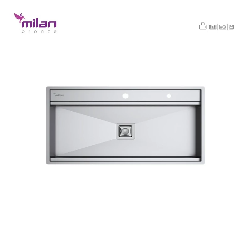 سینک ظرفشویی توکار دست ساز 03-4090 میلان برنز ( پس کرایه )