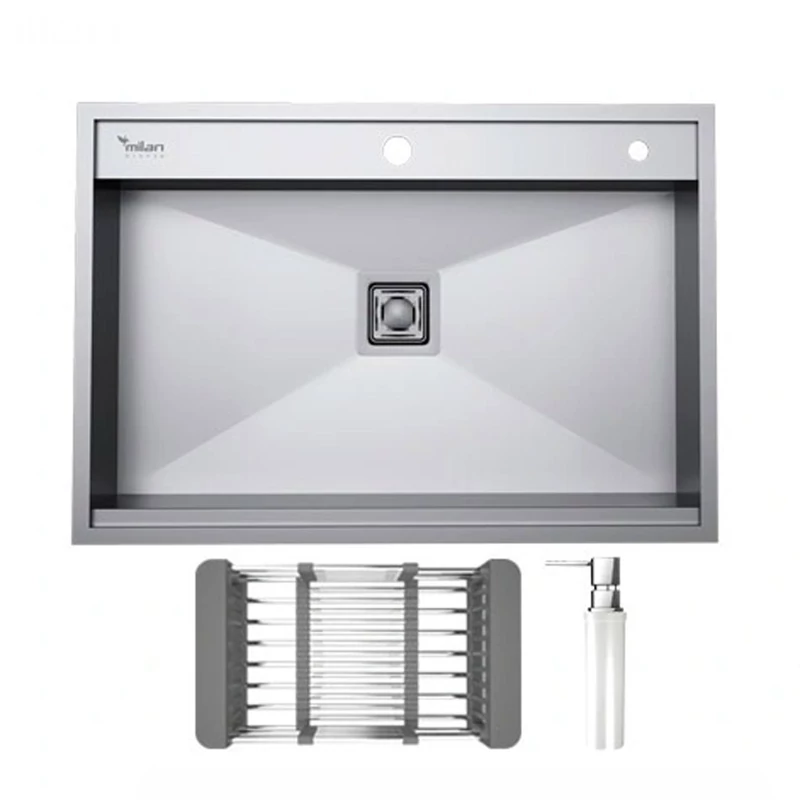 سینک ظرفشویی توکار دستساز 4075s02 میلان برنز ( پس کرایه )